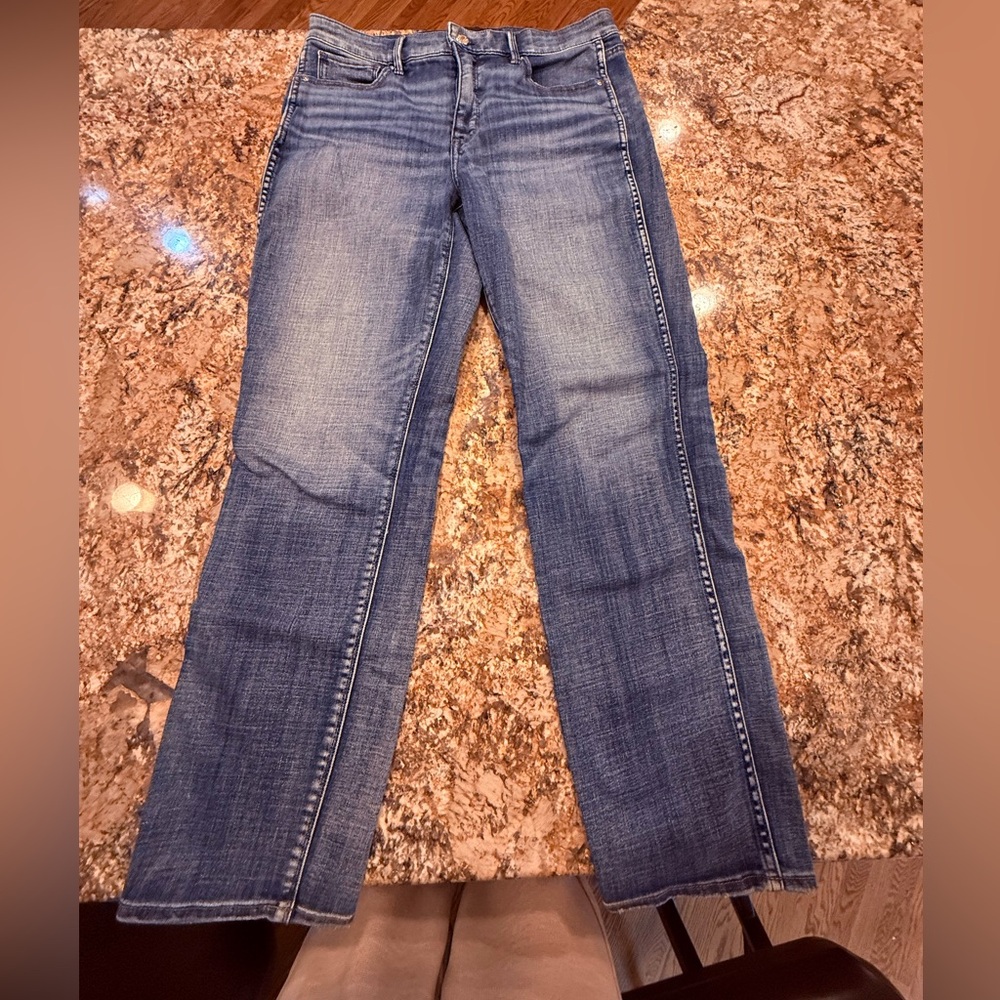 White House Black Market Straight Leg Blue Jeans